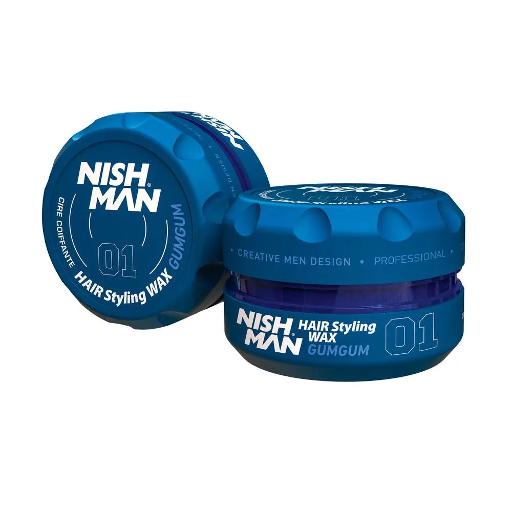 Cera para el Cabello Nishman Hair Styling Aqua Wax 01 - Gumgum (Brillo Medio) 150ml