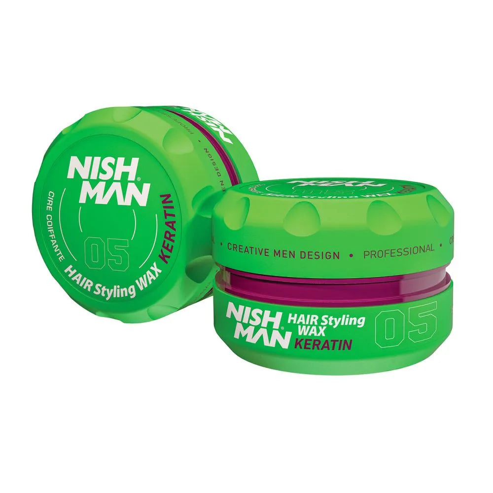 Cera para el Cabello Nishman Hair Styling Aqua Wax 05 - Keratin (Brillo Medio) 150ml