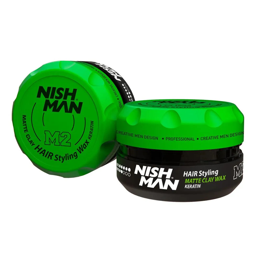 Cera para el Cabello Nishman Hair Defining Wax Keratin M2 (Fuerte fijación sin Brillo) 100ml