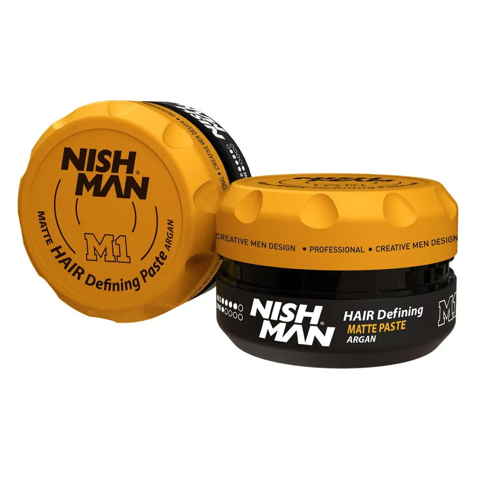 Cera para el Cabello Nishman Hair Defining Paste Argan M1 (Fuerte fijación sin Brillo) 100ml
