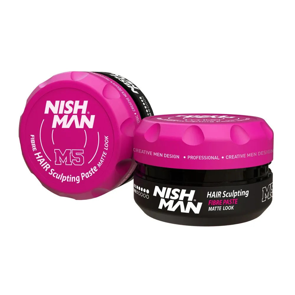 Cera Fibrosa Mate para el Cabello Nishman Hair M5 (Fuerte fijación sin Brillo) 100ml