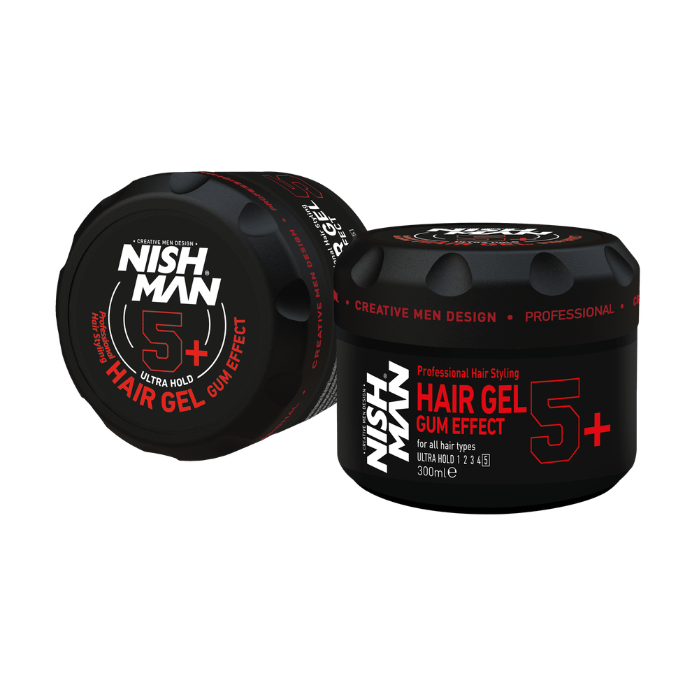 Gel para Cabello Nishman Efecto Gum 5+ (Extrema Fijación) 300ml